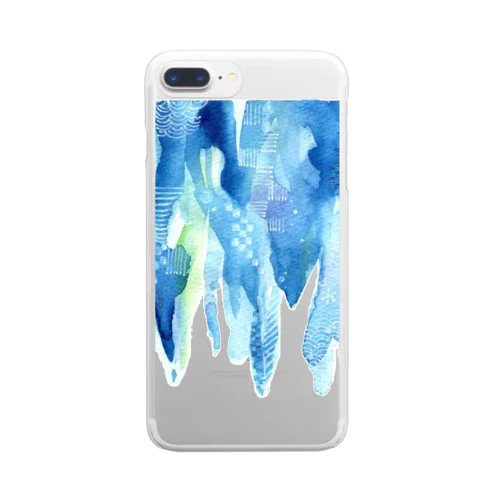 水彩 したたる Clear Smartphone Case