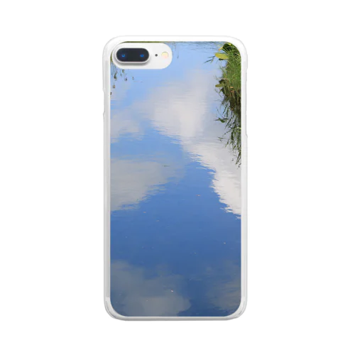 ブルースカイin the lake Clear Smartphone Case