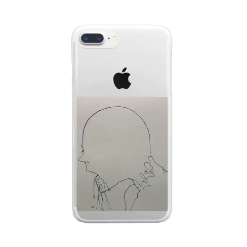 手描きグッズ Clear Smartphone Case