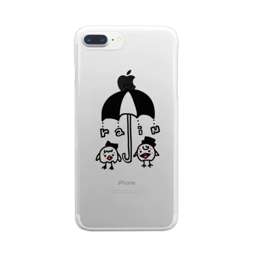 ひよひよ相合傘 Clear Smartphone Case