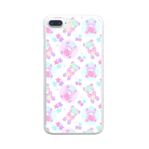 おやすみうさくまちゃん Clear Smartphone Case