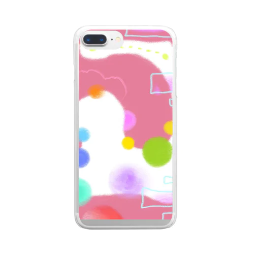 ガスってるドット Clear Smartphone Case