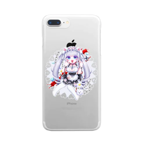 Suicide Maid ミニキャラ白色 Clear Smartphone Case