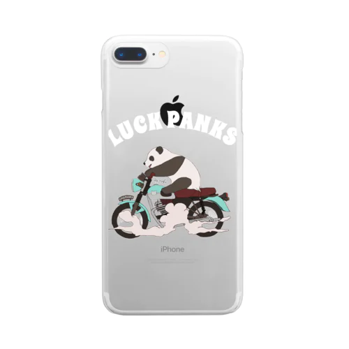 バイク乗りのパンダ Clear Smartphone Case