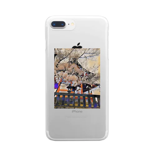 桜-明- Cherry blossom  Clear Smartphone Case