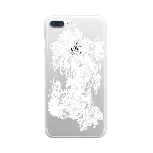 ~ 髪 ver.WHITE~ Clear Smartphone Case