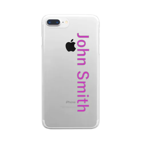 John Smith　(Pink) Clear Smartphone Case