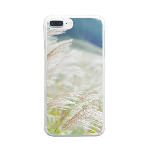 すすきの風景 Clear Smartphone Case