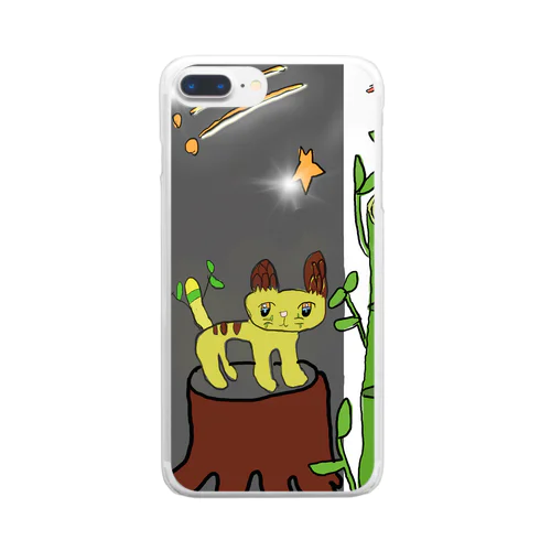 たけねこ参上 Clear Smartphone Case