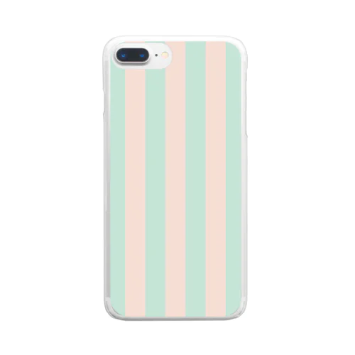 ストライプ Clear Smartphone Case