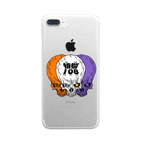 skull3 Clear Smartphone Case