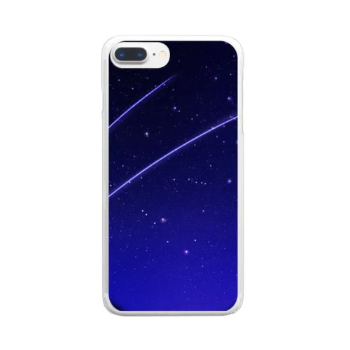 流れ星のクリアスマホケース Clear Smartphone Case