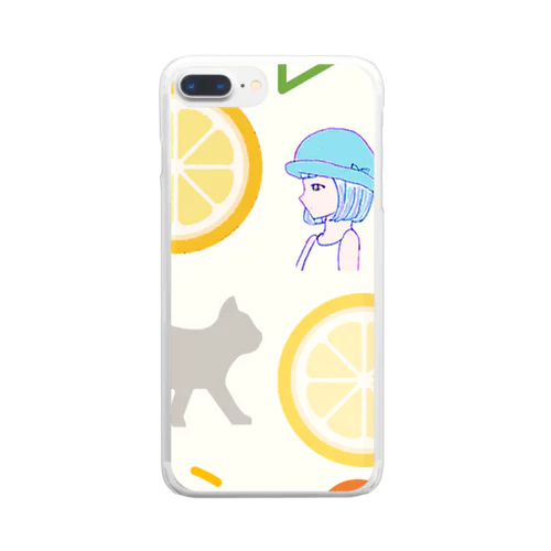 サマーガールオレンジ Clear Smartphone Case