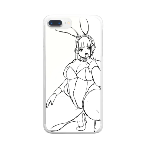 ぽっちゃりエチエチバニーちゃん Clear Smartphone Case