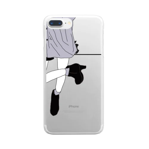 ショートブーツの女の子 Clear Smartphone Case