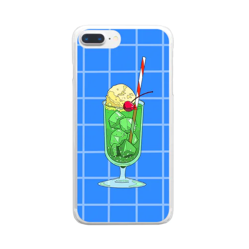 爽やかクリームソーダ Clear Smartphone Case