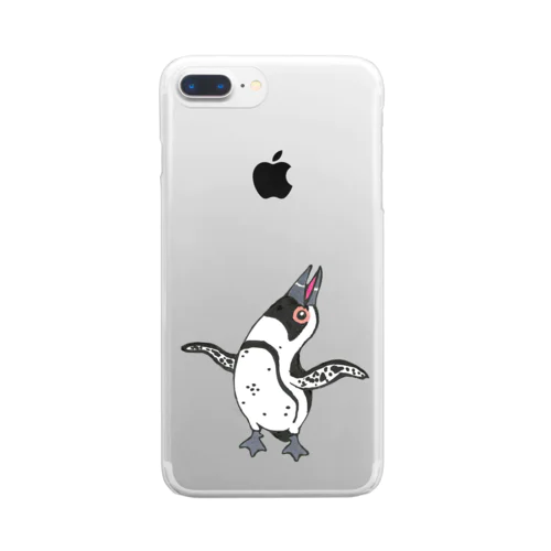 ケープペンギンのボエーの瞬間 Clear Smartphone Case