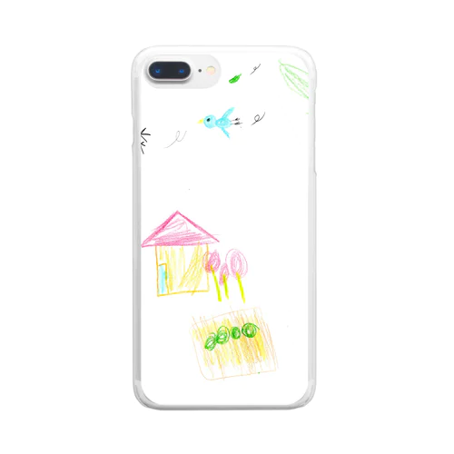 青い鳥のいる風景 Clear Smartphone Case