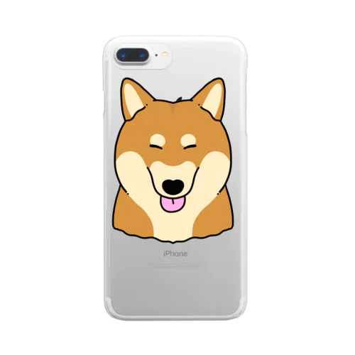 気持ちいいお顔のシバ犬 Clear Smartphone Case