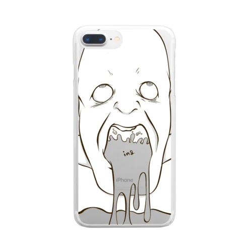 上目使い Clear Smartphone Case