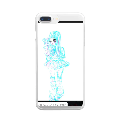 透明女子♥️ちゃん Clear Smartphone Case