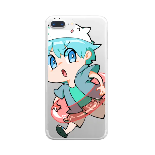 夏限定！プール遊びだ！しょぼすけ！ Clear Smartphone Case