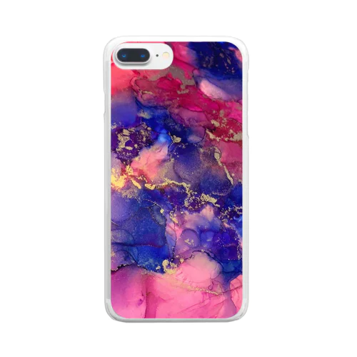 Alcohol ink Art Design Session. Clear Smartphone Case