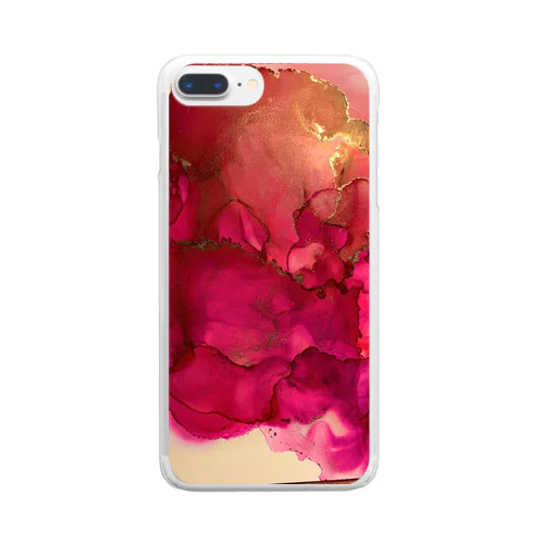 Alcohol ink Art Design Session. Clear Smartphone Case