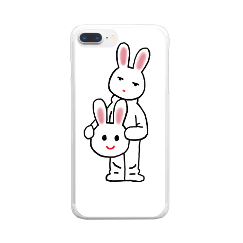 躁鬱なうさぎ Clear Smartphone Case