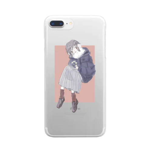 かわいいおんなのこ Clear Smartphone Case