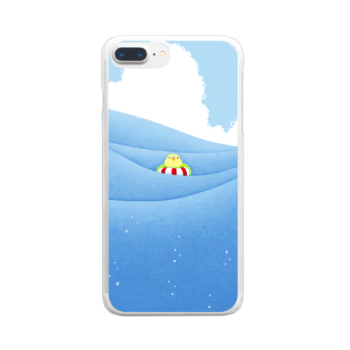 ぷかぷかインコ Clear Smartphone Case