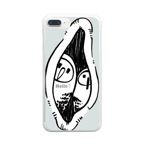 鳥に挨拶して欲しい人間向け(淡い) Clear Smartphone Case