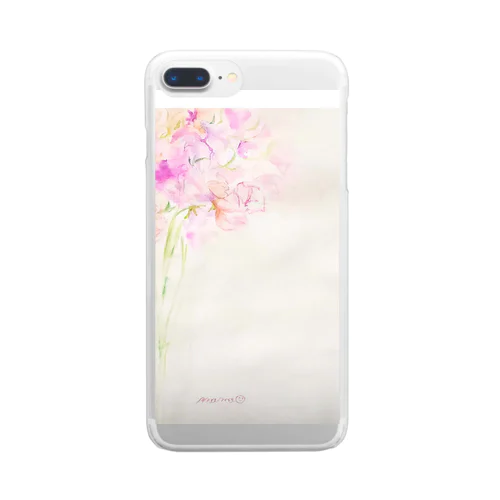 スイートピー Clear Smartphone Case