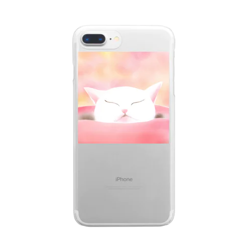 あごのせ寝 Clear Smartphone Case