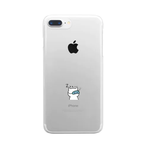 顔が寄ってるねこ Clear Smartphone Case