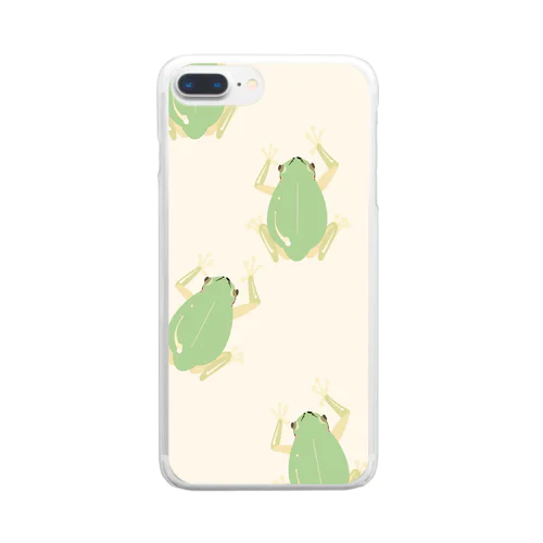 ぺとぺとカエル Clear Smartphone Case