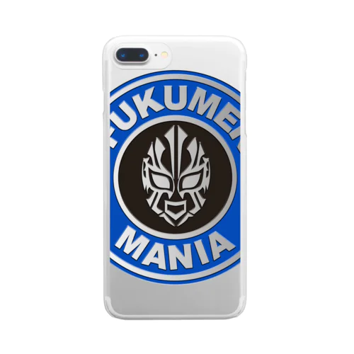 覆面MANIA グラデーションロゴ Clear Smartphone Case