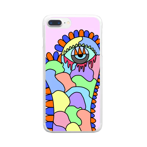 colorful ニョロニョロ Clear Smartphone Case