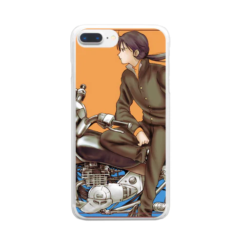 少年バイク Clear Smartphone Case