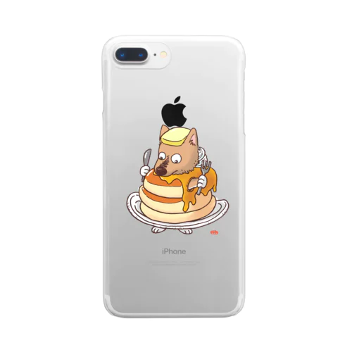 ホットケーキとガク Clear Smartphone Case