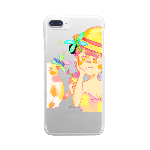 おそろいな髪飾り Clear Smartphone Case