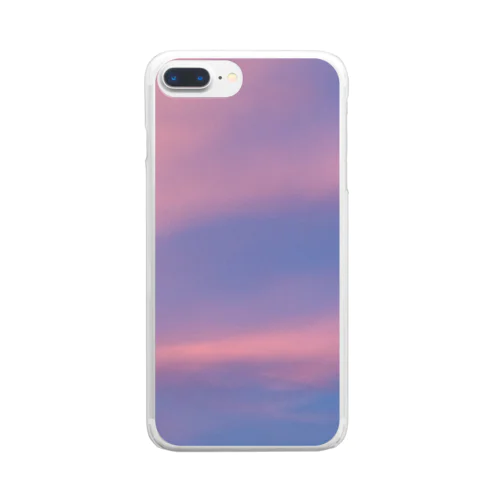 ピンクの空 Clear Smartphone Case