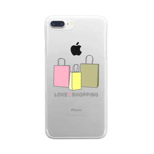 紙袋 LOVE SHOPPING クリアスマホケース