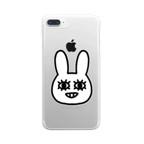 poker face rabbit Clear Smartphone Case