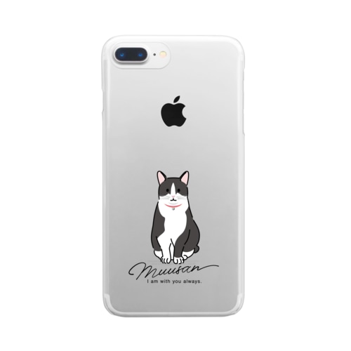 おすましむーさんクリアスマホケース Clear Smartphone Case