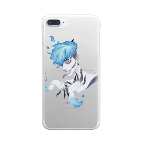 蒼いきみ Clear Smartphone Case