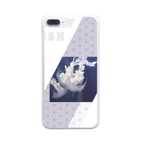 クラゲ和風 Clear Smartphone Case