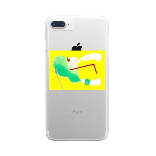 絵の具クリームソーダ Clear Smartphone Case