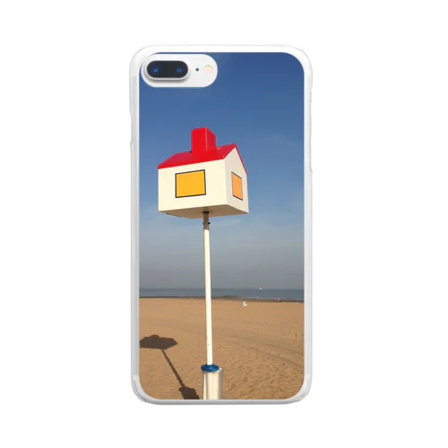 Post on the beach Clear Smartphone Case