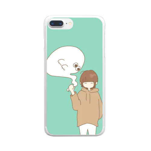 まいごのおばけ Clear Smartphone Case